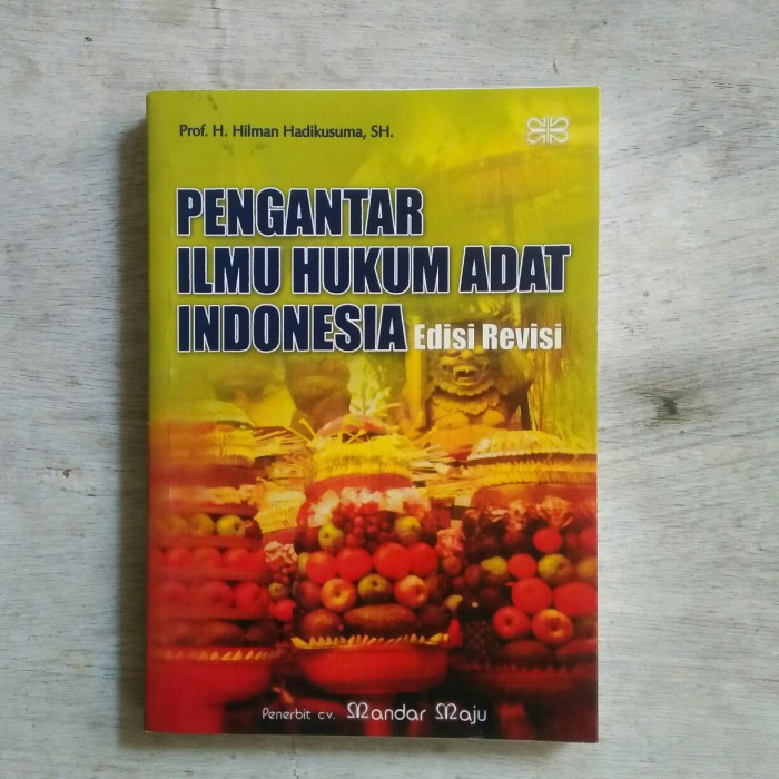Pengantar Ilmu Hukum Adat Indonesia